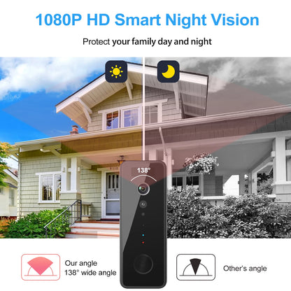 5G 2.4G 1080P WiFi Video Doorbell Dual Band Wireless Home Door Bell Tuya Smart Waterproof APP Remote Intercom Security Camera