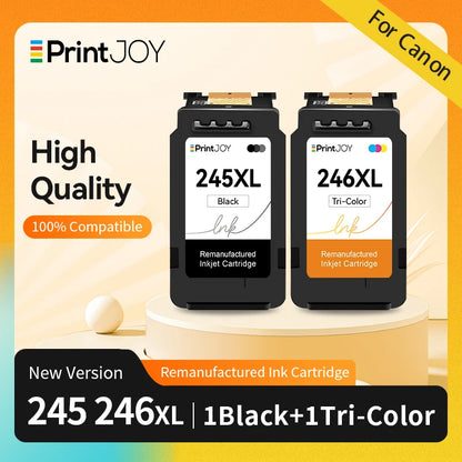 PRINTJOY For PG245 CL246 Ink Cartridges For Canon PG-245 246 For  MG2924 MX492 MG2520  TS302  TS3120 TS3122 Printer