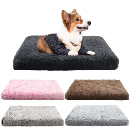 Removable Plush Super Soft Dog Cat Pet Bed Mat Medium Large Calming Cushion Cleaning Puppy