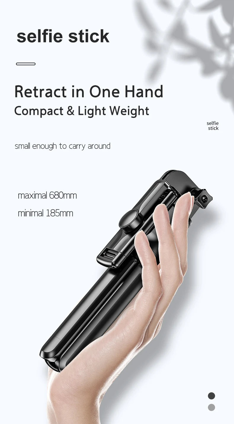 Phone Holder Wireless Selfie Stick Tripod 360 Degree Rotation Support For iPhone Xiaomi Samsung Mobile Phone Live Video Stand