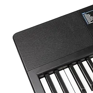 Compact 61 Key Keyboard with Sheet Music Stand, Power Supply, Piano Note Stickers & Simply Piano Lessons