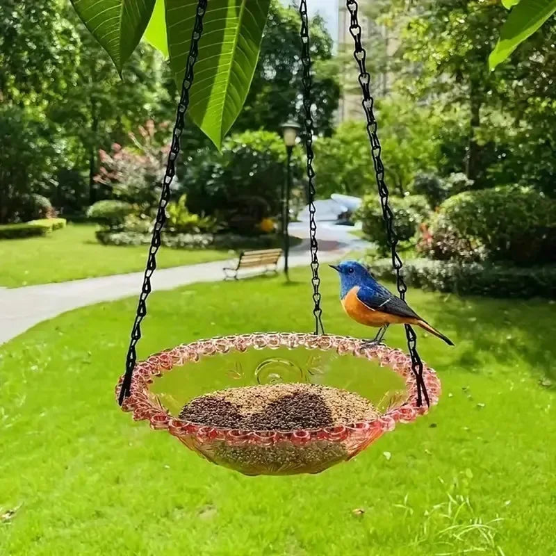 New Hanging Bird Feeder Bird Bath Garden Outdoor Hummingbird Feeder Birdbath Balcony Outdoor Decoration Bird Pet Supplies