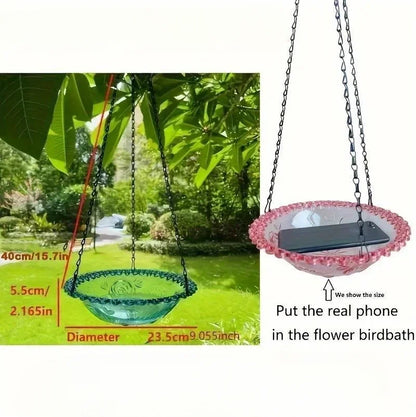 New Hanging Bird Feeder Bird Bath Garden Outdoor Hummingbird Feeder Birdbath Balcony Outdoor Decoration Bird Pet Supplies