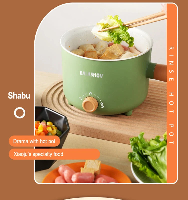 Electric Cooker Kitchen Appliance Double Layer Home for Hot Pot Cooking Soup Heater Multifunction Cooker Mini Non-stick Pan Pots