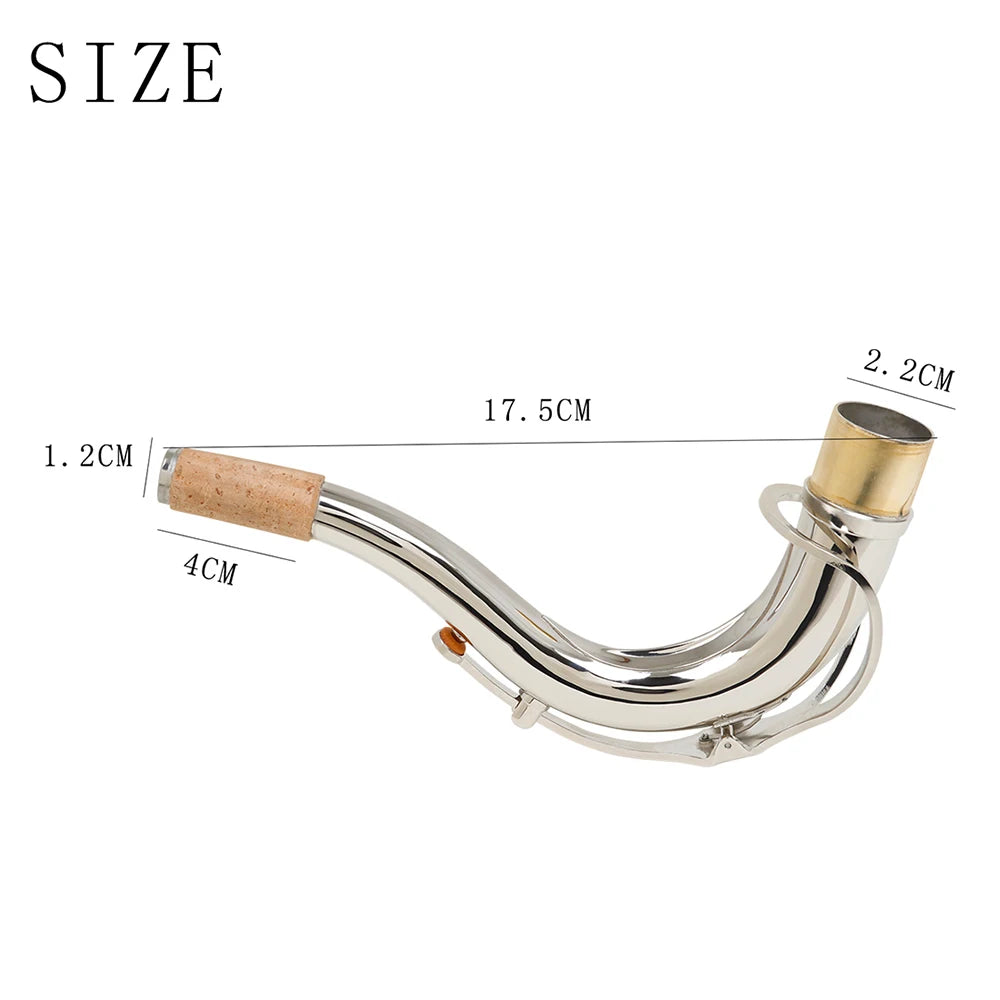 Tenor Saxophone Bent Neck Brass Material Sax Replacement Parts Nozzle 27.5mm Woodwind Instrument Accessories