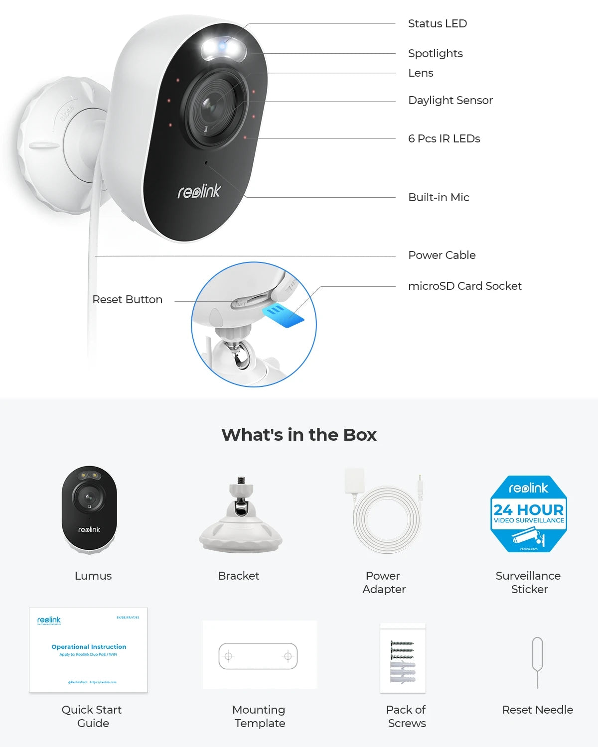 Reolink 4MP Cube WiFi Outdoor Camera with Spotlight 2.4/5GHz Dual-Band WiFi Motion Detection 2-Way Audio Surveillance Cameras