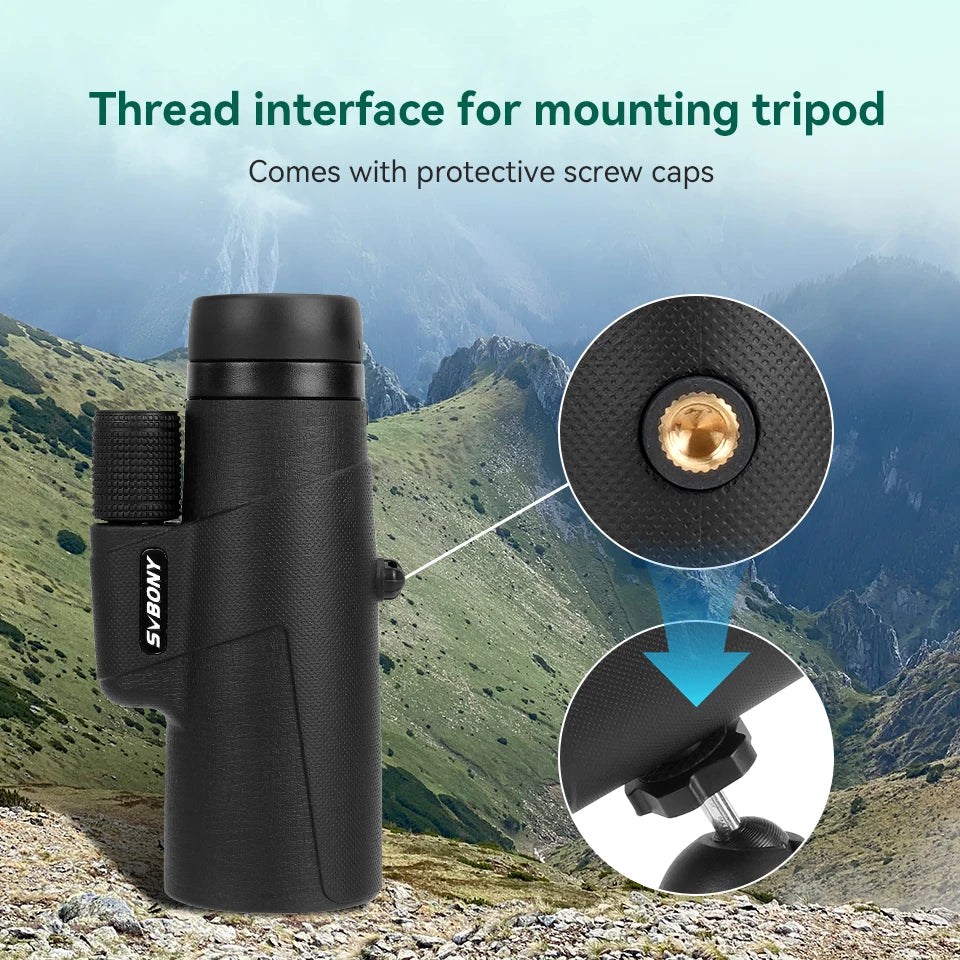 SVBONY SX32 Monocular Telescope with Tripod,8X42/10X42 with Phone Adapter,for Bird Watching,Target Shooting,Wildlife Viewing