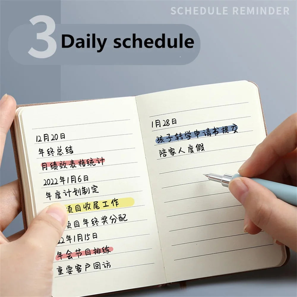 A7 Mini Notebook Portable Pocket Notepad Memo Diary Planner Agenda Organizer School Stationery Office