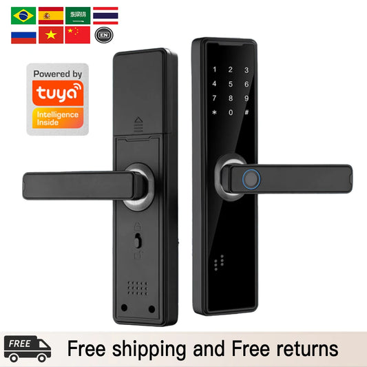 PHIPULO Tuya Bluetooth Electronic Door Lock Work with Digital Smart Lock App Remote Unlocking Digital Door Lock 2024 New