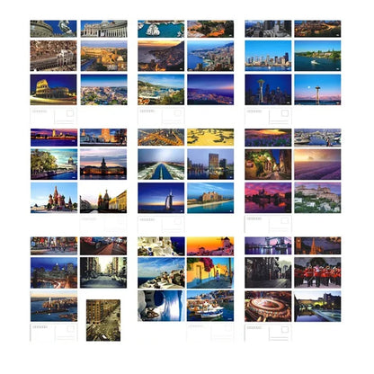 13 Cities Series Postcards Landscape Theme Gift Greeting Card London Paris Venice Dubai Rome Monaco Bangkok Seattle Florence