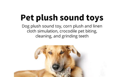 Pet Chew Toys Interactive Cartoon Animal Plush Alligator Shape Dog Sound Toy Gnawing Grinding Teeth Training Supplies