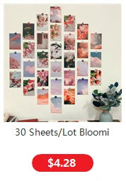 30Pcs Creative Noctilucous Postcards Set Wandering Planet Theme Greeting Card Gift Card Wish Postcard For Wall stickers Decor