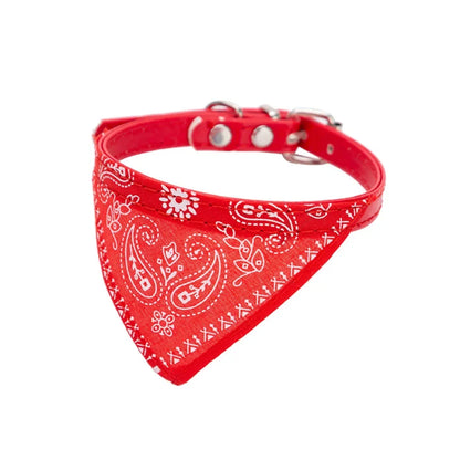 Cute Printed Bandana Cat Collar Puppy Dog Cat Scarf Collar Adjustable Triangular Pet Banadana Collar for Kittens Small Animals