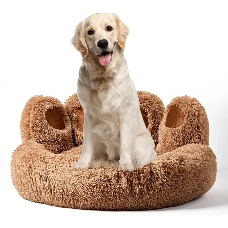 Calming Cat & Dog Bed, Anti-Anxiety Donut Pet Cozy Soft Round Cute Washable Bed for Large Sized Cat & Dog