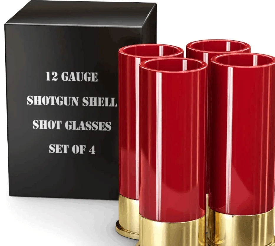 4PCS/Set 36ML Shot Glass Drinking Cup Creative High Quality Plastic Shotgun Bullet Shape Water Wine Glass Party Drinkware Gift