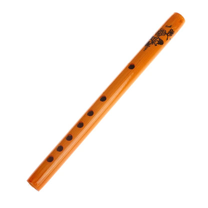 1Pc Chinese Traditional 6 Holes Bamboo Flute Vertical Flute Clarinet Student Musical Instrument Wooden Color Flute For Beginner