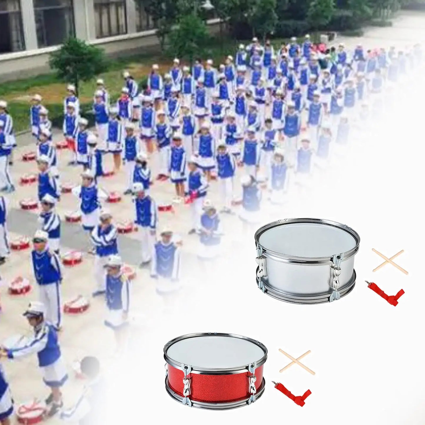 11" Snare Drum with Gloves Lightweight Musical Instruments Percussion Instrument for Kids Children Adults Gifts