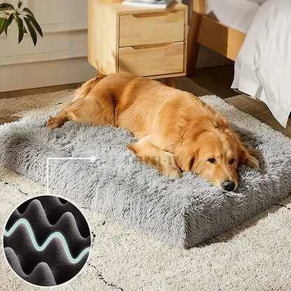 Removable Plush Super Soft Dog Cat Pet Bed Mat Medium Large Calming Cushion Cleaning Puppy