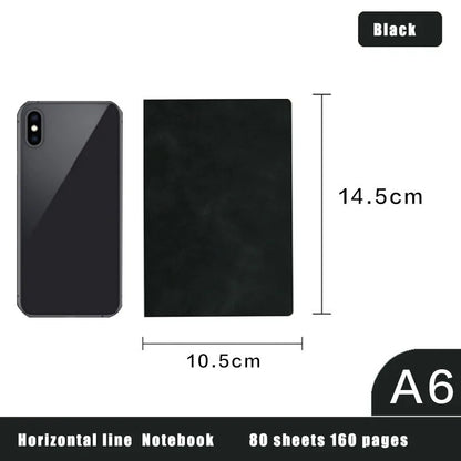 A5/A6 Notebook Thickened Business Pu Notepad Sheepskin Student Notebook Lined Daily Notebook 160Pages/240pages