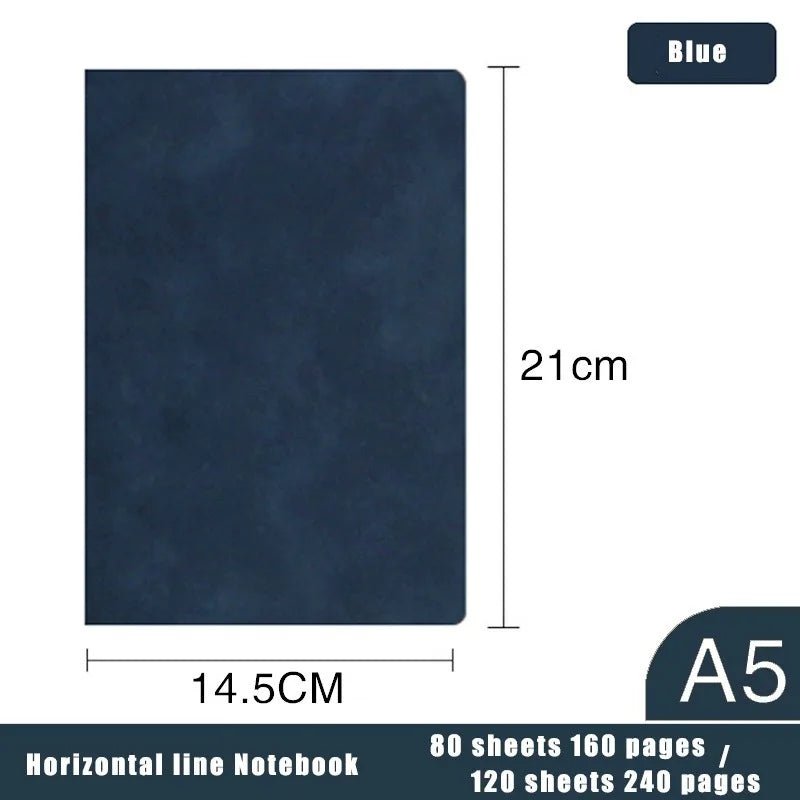 A5/A6 Notebook Thickened Business Pu Notepad Sheepskin Student Notebook Lined Daily Notebook 160Pages/240pages