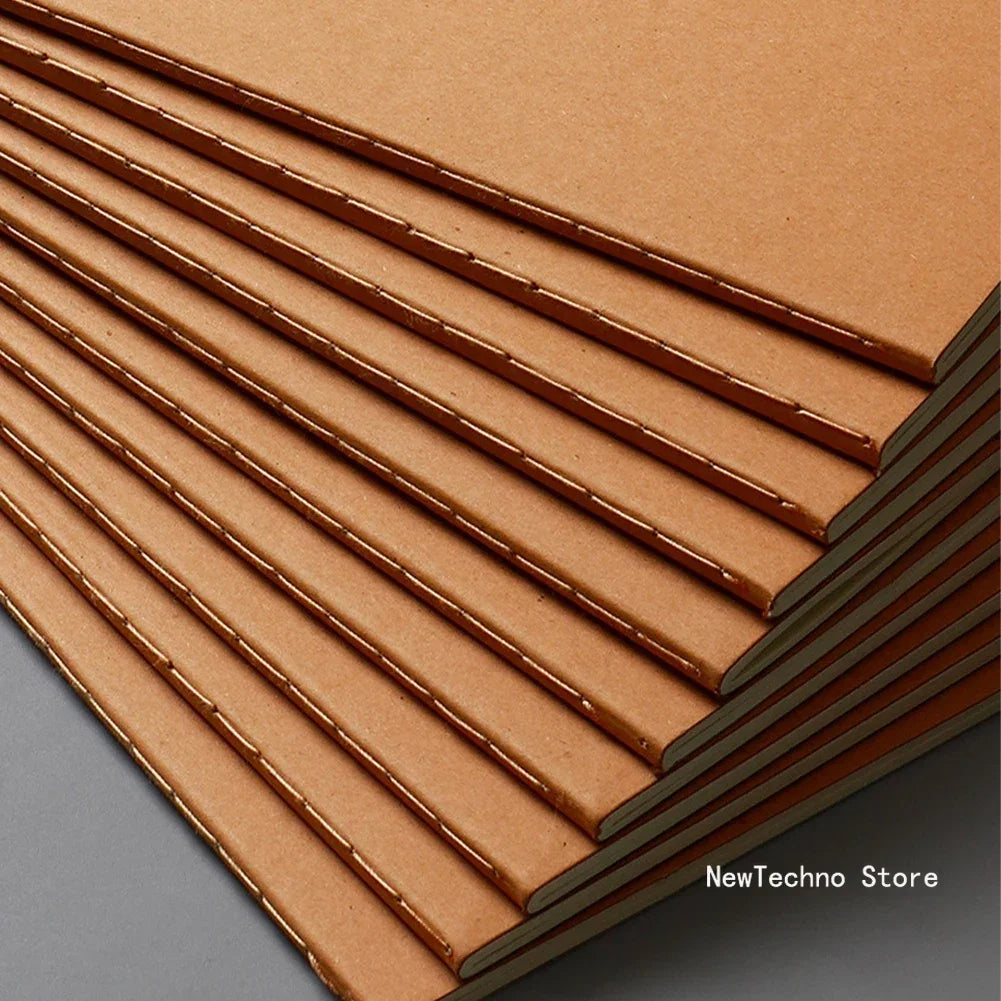 A5/B5/A4 Notebook Kraft Paper Grid Sketchbook Lined Planner Notepad Portable Blank Notebook Simple Daily Diary Book