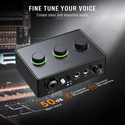 FIFINE Podcast Kit with Dynamic Mic/Sound Card, All-in-one Studio Set with Audio Mixer for PC Instrument Recording Streaming-KS6