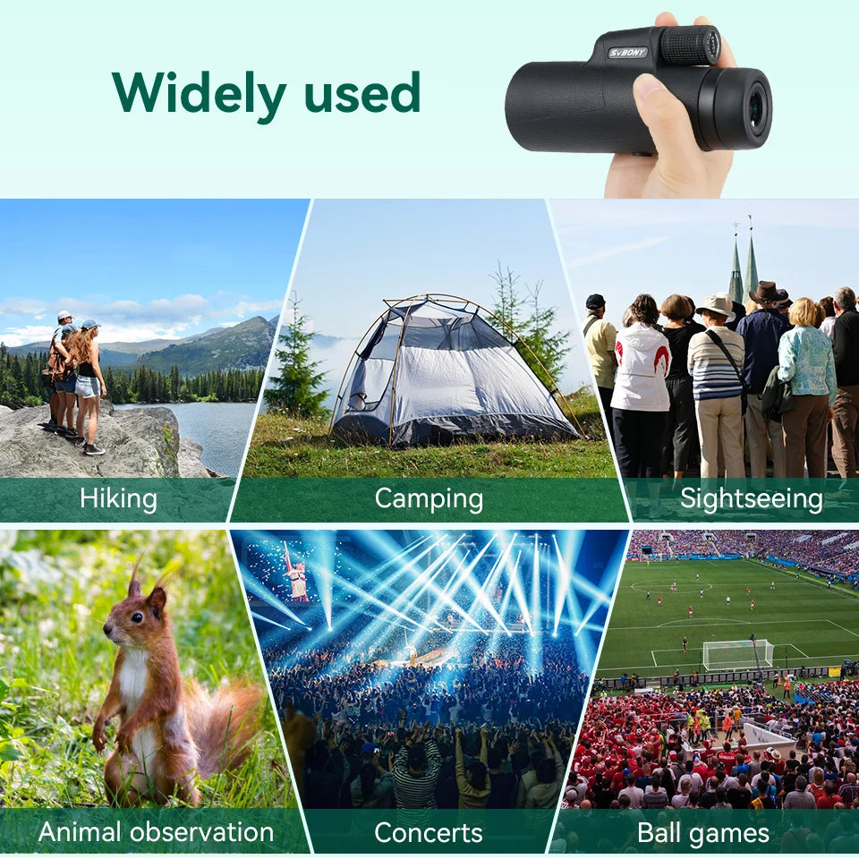 SVBONY SX32 Monocular Telescope with Tripod,8X42/10X42 with Phone Adapter,for Bird Watching,Target Shooting,Wildlife Viewing