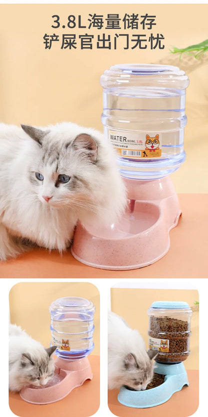 3.8L Pet Automatic Water Feeder Plastic Large Capacity Pet Feeder Cat Bowl Wholesale Pet Feeding Water Feeder