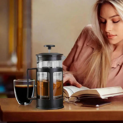 Stainless Steel Tea and Coffee Brewer with Filter Heat-Resistant Anti-Rust Multifunctional with Handle for Making Coffee