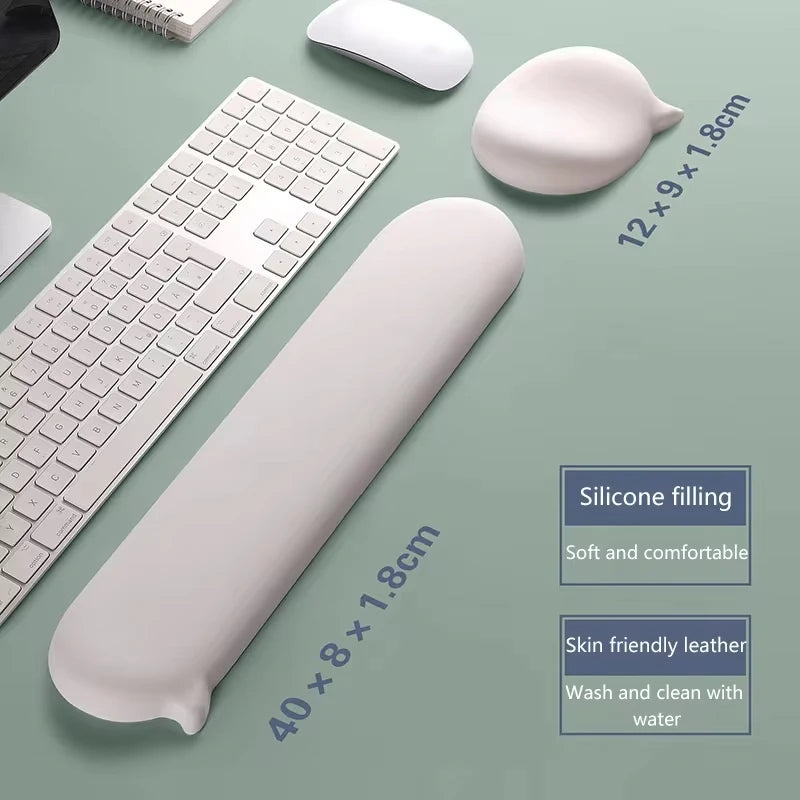 Wrist Protection Rest Pad Ergonomics Silicone Mouse Keyboard  Wrist Protector Hand Rest Soft Office Men And Women Hand Pillow