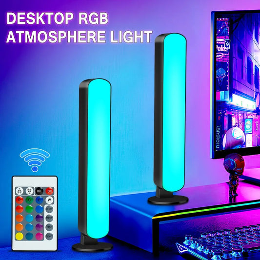 Music Sync LED Night Light Bars RGB Atmosphere Lamp With Remote Control For Gaming TV Bedroom Decoration Desktop Lamp