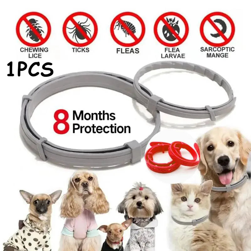 Pet Dog Cat Collar Anti Flea Mite Lice Insecticide Mosquito Outdoor Adjustable Pets Deworming Collar Pet Products