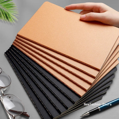 A5/B5/A4 Notebook Kraft Paper Grid Sketchbook Lined Planner Notepad Portable Blank Notebook Simple Daily Diary Book