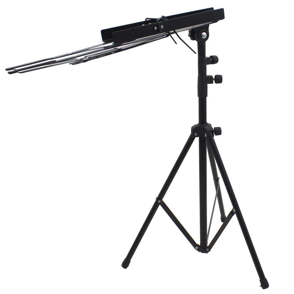 Foldable Music Sheet Tripod Stand Stainless Steel Desktop Music Stand Adjustable Holder with Bag Musical Instrument Accessories