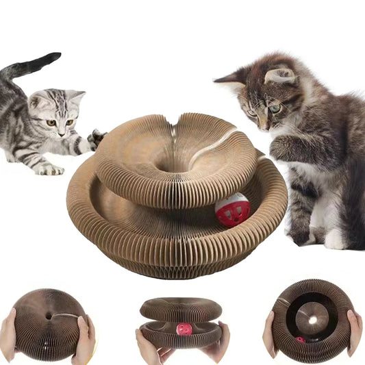 Magic Cat Toy Interactive Cats Ball Toys Kitten Game Training Stuff Fun Multiple Shapes Corrugated Paper Cat House Pet Supplies