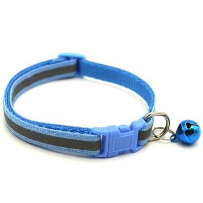 12 Colorful and Colorful Buckle Reflective Collar 1.0 Patch Bell Collar Pet Dog and Cat Collar