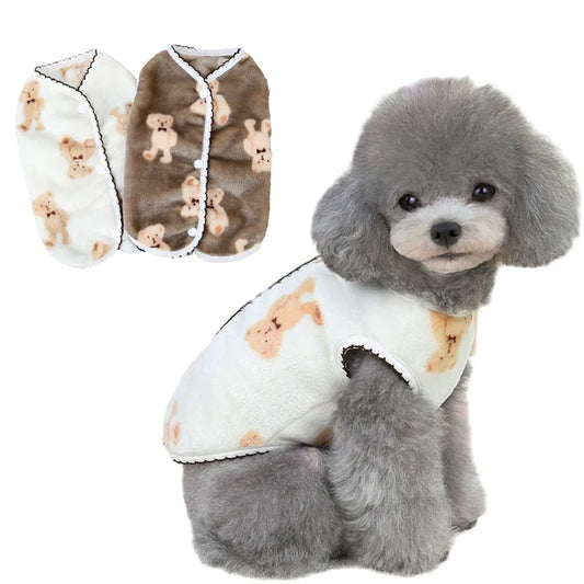 Pet Dog Clothes Winter Fleece Dog Vest Coat Plus Warm Jacket for Small Dogs Cats Clothing Puppy French Bulldog Chihuahua Apparel