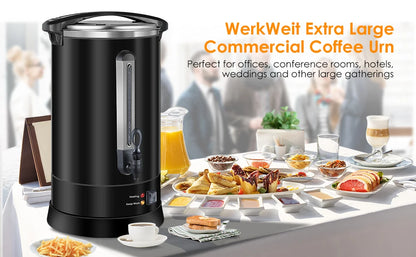 Urn 80 Cups Large Coffee Dispenser 12L Full Stainless Steel Commercial Coffee Maker Double Wall Quick Brew Electric Bever