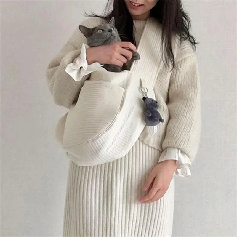 Portable Pet Bag Comfort Breathable cat One Shoulder Bag Outdoor Travel dog Crossbody Bags cat Canvas Sling Carrier pet Supplies