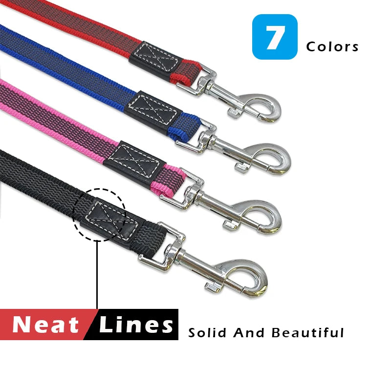 Non Slip Dog Leash 2M 3M 5M 10M Small Big Pet Soft Light Lead Rope Black Traction Long Leashes 10 5 3 2 Meters Cat Accessories