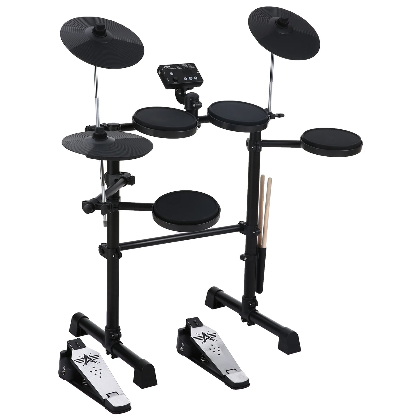 Electric Drum Set 8 Piece Electronic Drum Kit for Adult Beginner 144 Sounds Hi-Hat Pedals and USB MIDI Connection Music Gifts