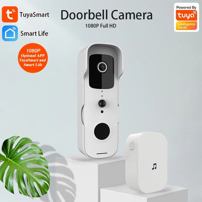 Tuya Smart Video Doorbell Waterproof Night Vision Home Security 1080P Full HD Camera Digital Visual Intercom WIFI Tuya Door Bell