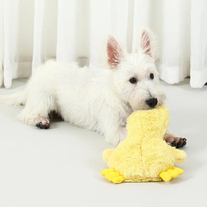 Dog Plush Sound Toy Yellow Duck Pet Interactive Training Stuffed Toys Cute No Fill Chewing Pet Supplies For Cat