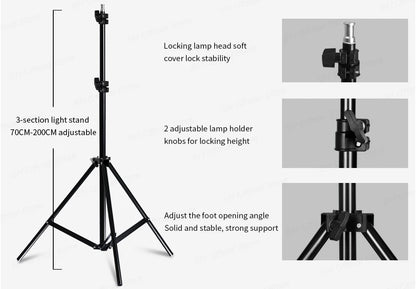 Softbox 50x70CM Photography Four Lamp Holders Lighting Kit With Photographic Tripod And Portable Bag For Photo Studio Shooting