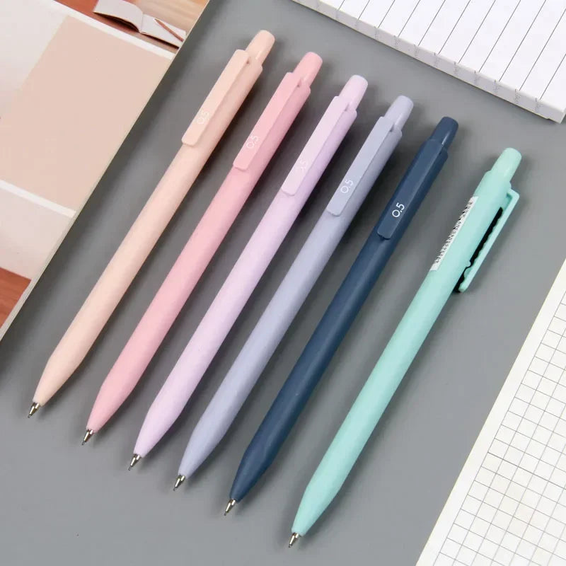 6pcs/set Fashion Macaron Mechanical Pencil Cute 0.5/0.7mm Student Automatic Pen For Kids Gift School Stationery Office Supplies