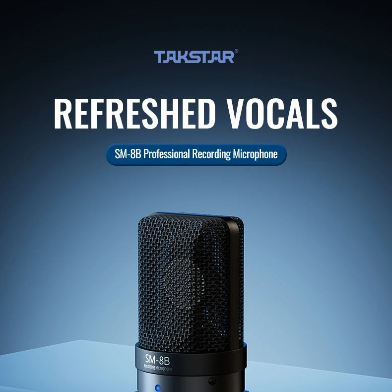 TAKSTAR Studio Microphone/Recording Microphone, Condenser Microphone with Windproof Sponge for Vocals Recording, Dubbing, Videos