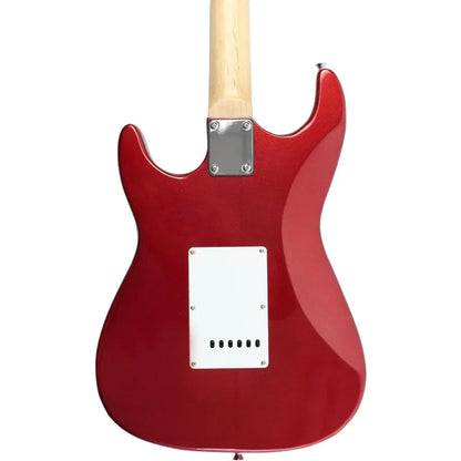 Electric Guitar Full Size With Amp, Case And Accessories Pack Beginner Starter Package, Metallic Red