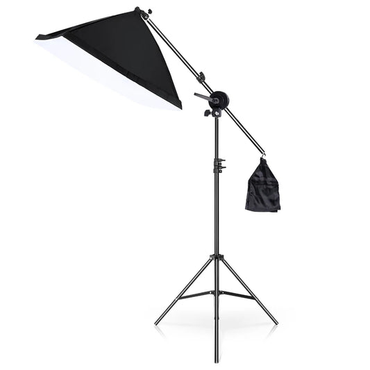 LED Light Continuous Lighting Studio Kit Boom Arm 50x70CM Softbox for Photography Lighting and Photo Vedio Shooting Equipment