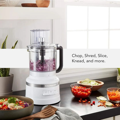 13-Cup Food Processor and Vegetable Chopper, Stainless-Steel Blades,3-Speed 500-Watt Motor, with the 3-in-1 feed tube, Household