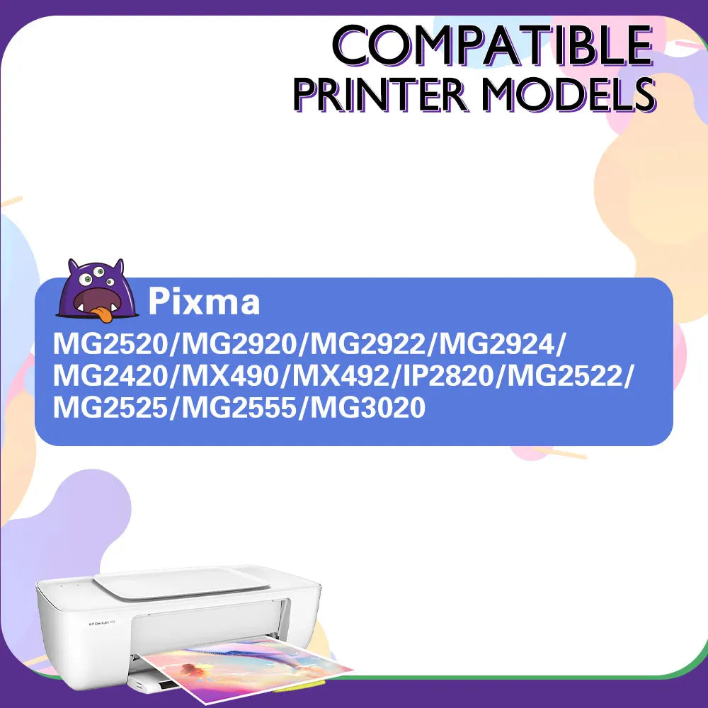 PRINTJOY For PG245 CL246 Ink Cartridges For Canon PG-245 246 For  MG2924 MX492 MG2520  TS302  TS3120 TS3122 Printer